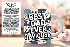 Creative 15oz Mug Wrap Png Artwork , Father's Day Product Image 1
