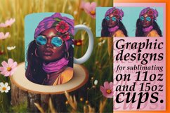 Vibrant Melanin Majesty: Watercolor Mug Design Product Image 1