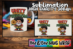 Whimsical views 11oz 15oz sublimation wrap, Juneteenth Product Image 1