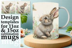 Springtime Bunny Delight: Vibrant Mug Sublimation Product Image 1