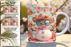 Summer Christmas Snowman Mug Wrap 11oz/15oz Winter Whimsy Product Image 1