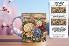 Serene Springtime Floral Mug Wrap Design 15oz Product Image 1