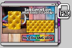 Minimalist 3D Raised Pattern Mug Design Sublimation 11oz 15o Product Image 1