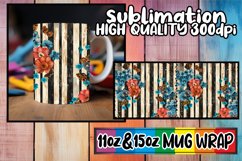 Colorful 3D Leopard Floral Mug Wrap Patterns Product Image 1