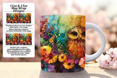Colorful Bird Owl 11oz 15oz Mug Sublimation Product Image 1