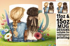 Floral Springtime Girlfriends Mug Wrap: 11oz 15oz Product Image 1