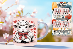 Creative 11oz Mug Wrap Png Artwork , Valenines Animals Product Image 1