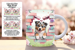 Dreamy 15oz Mug Wrap Png Design , Cute Dog Product Image 1