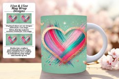 Creative 15oz Png Mug Wrap Template , Heart Product Image 1