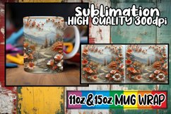 Floral Harmony: 3D Flower Pattern Mug Wrap Product Image 1