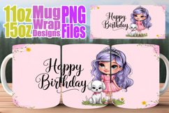 Radiant adventures 11oz 15oz sublimation wrap, Birthday Girl Product Image 1