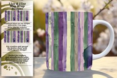 Striped Flower Mug Wrap - Colorful Springtime Product Image 1