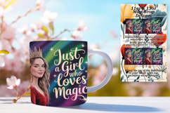 Lovely 15oz Mug Wrap Png Artwork , Just A Girl Product Image 1
