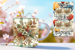 Enchanting 15oz Mug Wrap Png Template , Autumn Flower Product Image 1