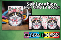 Timeless joy 11oz 15oz sublimation wrap, Valentines Cat Product Image 1