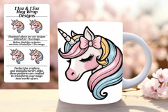 Funky 11oz Mug Wrap Png Artwork , Unicorn Product Image 1