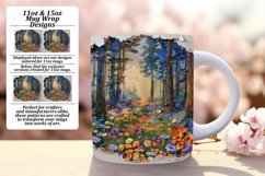 Moonlit Forest 3D Mug Wrap 11oz/15oz Art Sublimation Product Image 1