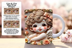 Whimsical 15oz Mug Wrap Png Artwork , 3D Cupid Product Image 1