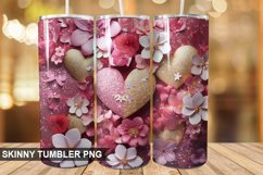 3D Valentine's Day Tumbler Design | Sublimation Wrap 20 Oz Product Image 1