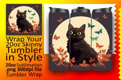 Vibrant Cat Collage: Tumbler Wrap Sublimation Product Image 1