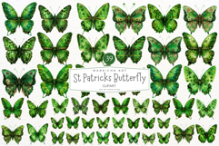 St Patricks Day Butterfly Clipart Product Image 1