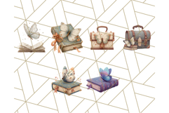 Cottagecore Butterfly and Book PNG Clipart Reading Elements Product Image 3