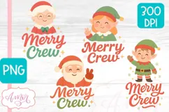 Merry Crew PNG family matching designs for Christmas Product Image 3
