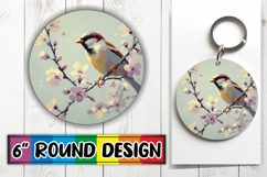 Sweet Circle Car Coaster PNG, Birds Product Image 1
