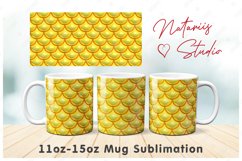 8 Puffy Mermaid Scales Patterns for 11 oz - 15 oz mugs Product Image 4