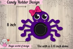 3d Halloween Spider girl candy dome svg, paper cut file svg Product Image 3