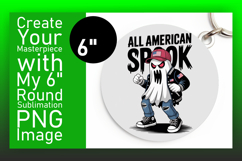 Trendy Round Design Sublimation Artwork , Funny Ghost Product Image 1