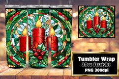 3D Stained Glass Festive Glow Christmas Wrap 20oz Product Image 1