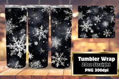 Yuletide 3D Snowflakes Pattern Tumbler Wrap 20oz Product Image 1