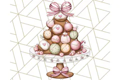 Christmas Sweet Shoppe Clipart PNG, Pastel Bakery Art Product Image 3