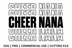 Cheer Nana SVG | Stacked SVG Product Image 2
