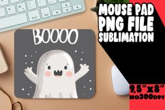 Spooky Watercolor Halloween Ghost Mouse Pad Product Image 1