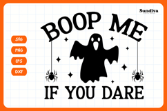 Funny Halloween Dog Bandana Quote SVG | Boop Me If You Dare Product Image 3