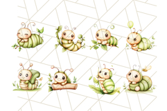Cute Caterpillar Clipart PNG, Whimsical Bug Illustrations Product Image 7