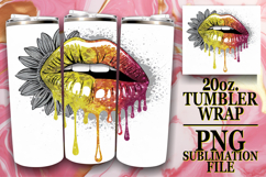 Happy Journeys 20oz tumbler wrap, Dripping Lips Product Image 1