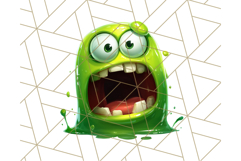 Slime Monster Clipart, Colorful Goo Graphics Png Product Image 3