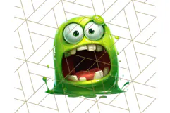 Slime Monster Clipart, Colorful Goo Graphics Png Product Image 3