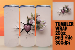 STUNNING 20oz Tumbler Design for Gifts , 3D Heart Product Image 1