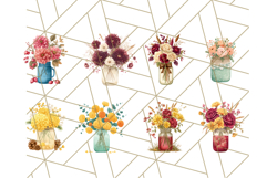 Fall Mason Jar Flowers PNG Clipart Product Image 7