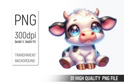 Cow Clipart PNG, Farm Animals Clipart, Rustic Farm Art Product Image 1