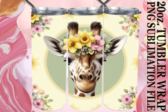 WHIMSICAL SUBLIMATION 20oz TUMBLER WRAP, Giraffe Product Image 1