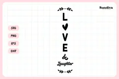 Porch Sign Saying SVG | Love & Laughter Product Image 3