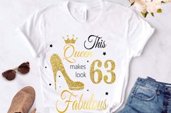 63rd birthday svg, Queen Birthday 63rd Svg, 63rd Birthday sv Product Image 3