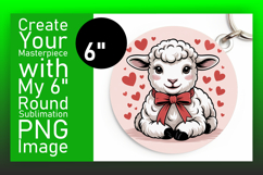 Whimsical Circle Design for Sublimation , Valenines Animals Product Image 1