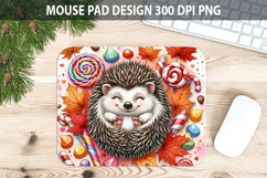 Watercolor Hedgehog Mouse Pad Sublimation - Animal PNG Product Image 1