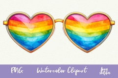 Retro Hippy Sunglasses Clipart Groovy Disco Christmas PNG Product Image 2